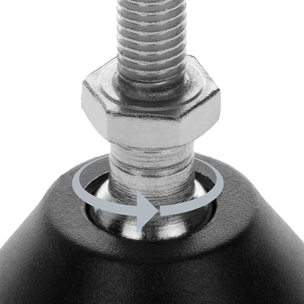 Blovi Adjustable Rubber Feet - adjustable leg for Blovi stationary tables, with a rubber base.