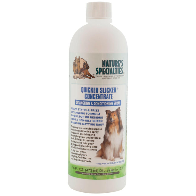 Nature's Specialties Quicker Slicker Concentrate - detangling conditioner for dogs and cats, 1:15 concentrate.