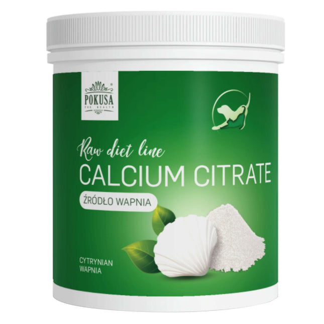 Pokusa RawDiet Calcium Citrate - calcium citrate, supports the bone health, teeth, and circulatory system of dogs and cats..