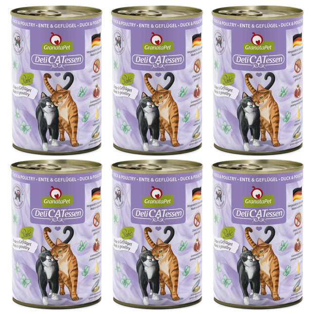 GranataPet DeliCatessen Duck & Poultry - grain-free wet food for cats, duck and poultry.