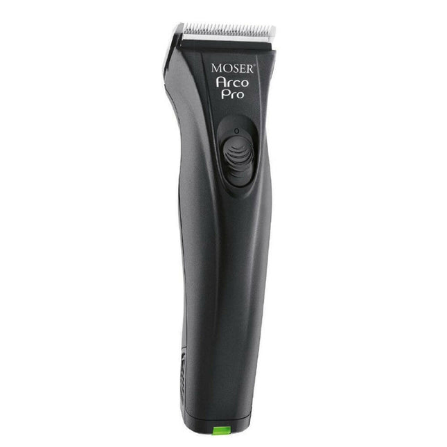Moser Arco Pro 1876 - cordless clipper with adjustable blade and two batteries included.