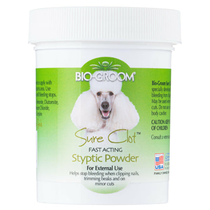 Bio - Groom Sure Clot - powder for stopping bleeding for dogs and cats.