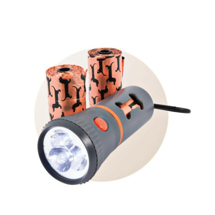 Doogy Bag Dispenser with Flash Light - bag dispenser for collecting dog waste, with flashlight.