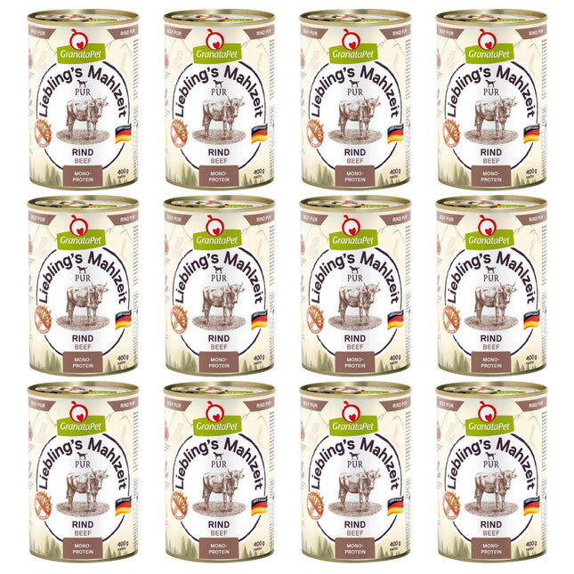 GranataPet Beef Pur - monoprotein grain-free wet dog food, beef.