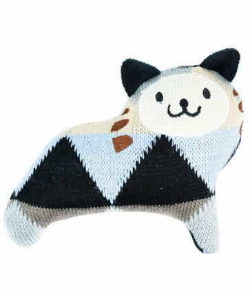 Record Knitted Cat Pedro Dog Toy - squeaky toy for dogs, Cat Pedro.