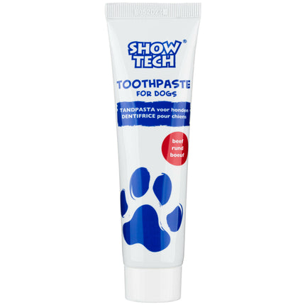 Show Tech Beef Toothpaste 85g - dog toothpaste with fluoride, beef flavor.