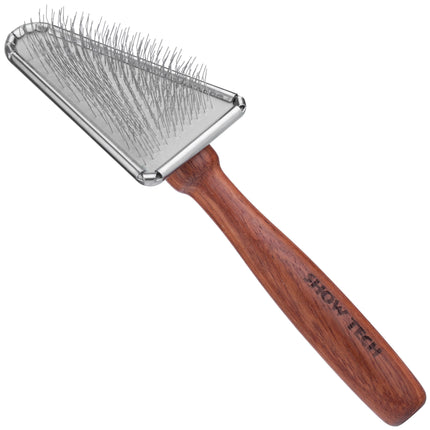 Show Tech Slicker Triangular Rosewood - Triangular Poodle Brush Made of Rosewood.