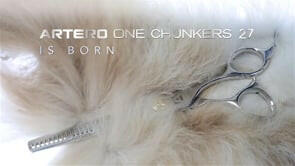Artero One Chunkers - professional thinning shears with wide teeth for quick coat thinning, 27 teeth.
