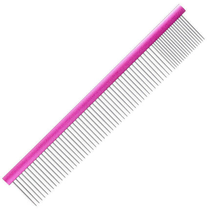 Groom Professional Metal Comb - Mixed Tooth Spacing 80/20 Dark.
