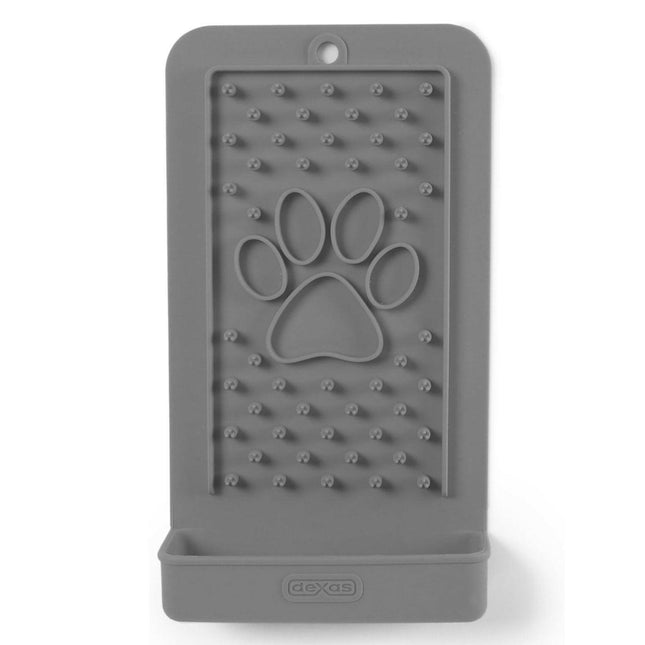 Dexas Snack & Distract - Silicone Licking Mat with Pocket, Vertical.