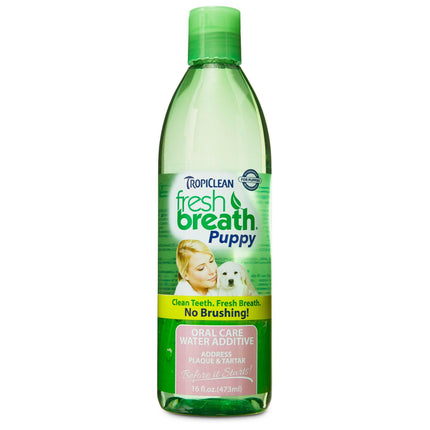 Tropiclean Water Additive Fresh Breath Puppy - natural water additive for the oral hygiene of puppies.
