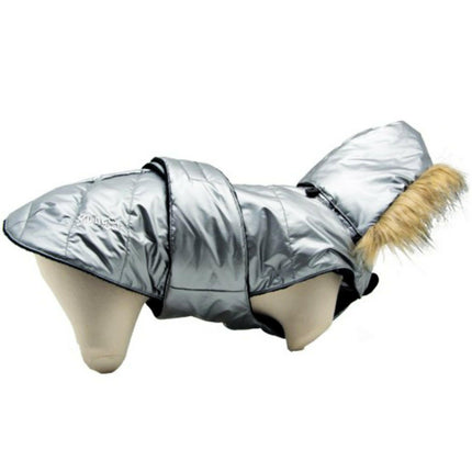 Doogy EasyFit - dog jacket fastened on the back, with a detachable hood, - Length:.
