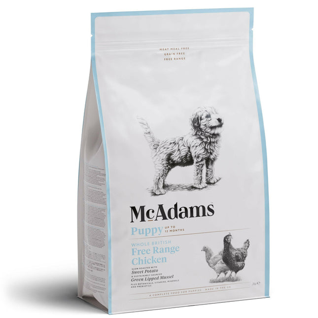 McAdams Puppy Free Range Chicken - baked food for puppies, free-range chicken.
