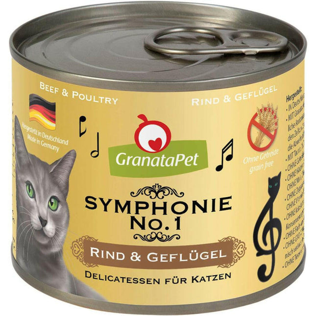 GranataPet Symphonie - high-meat cat food, beef and poultry.