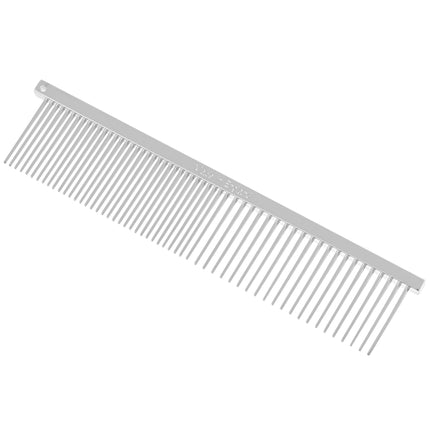HPP metal comb with long teeth, mixed tooth spacing.