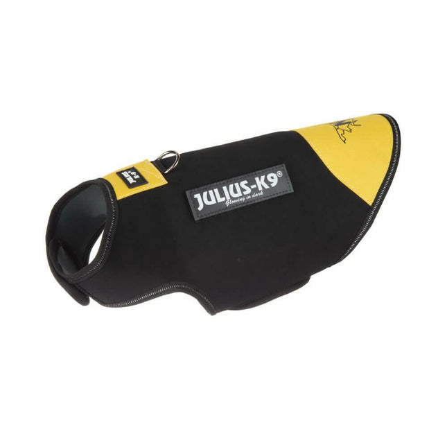 Julius - K9 IDC Neoprene Dog Jacket Yellow - neoprene dog jacket, black with yellow - Mini - Mini.