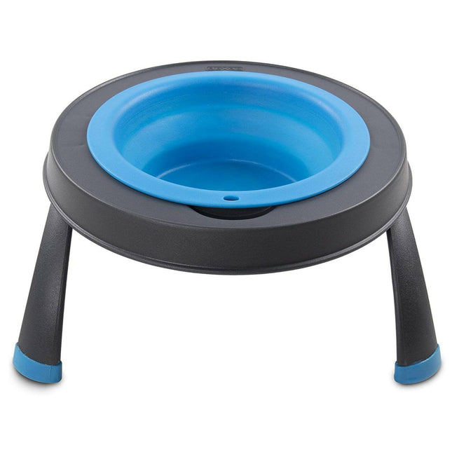 Dexas Popware Collapsible Raised Feeder - collapsible raised bowl for dogs.