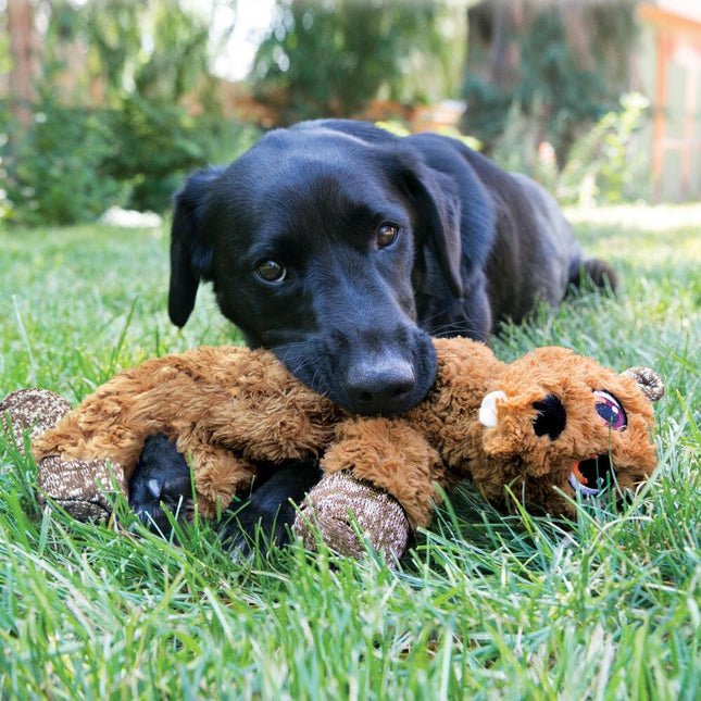 KONG Low Stuff Flopzie Fox M - squeaky toy for dogs, unstuffed fox.