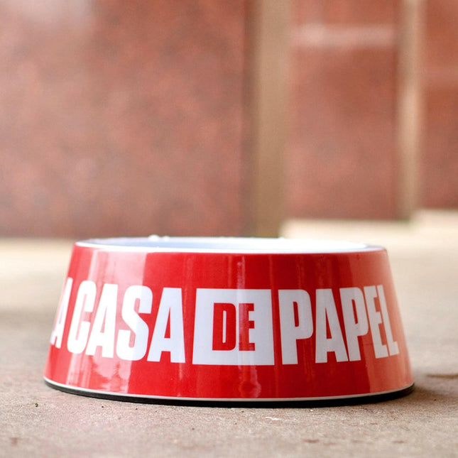 Dashi La Casa De Papel Original Bowl - melamine bowl for dogs and cats, themed after the series Money Heist.