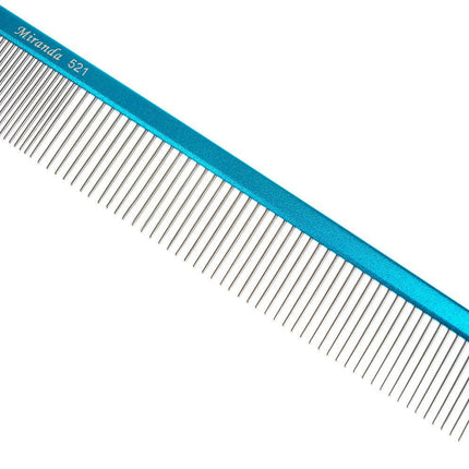 Miranda 521 - sturdy metal comb with a mixed tooth spacing of 80/20.