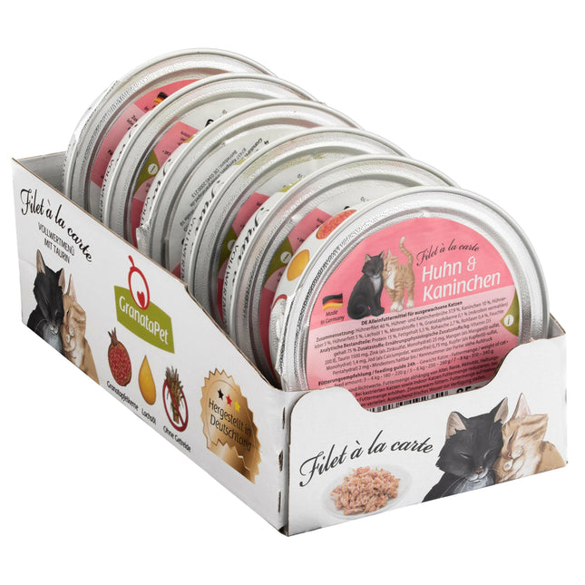 GranataPet Filet à la carte Chicken & Coney - wet food for cats, fillets in their own sauce, chicken and rabbit.