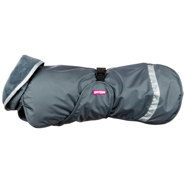 Light Pomppa Graphite - rain jacket for dogs, with a warm lining.
