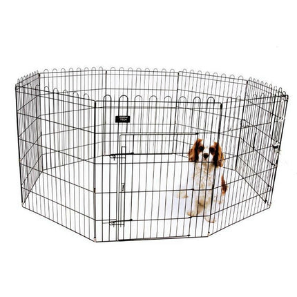 Show Tech X Pen Size 1 - Metal Puppy Playpen, Dog Fence, 8 Panel Height.