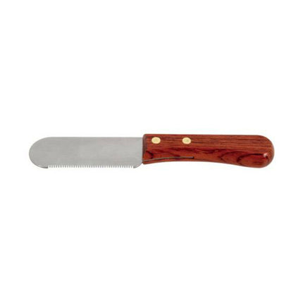 Chadog Stripping Knife - professional trimmer with a wooden handle, very fine, wide.