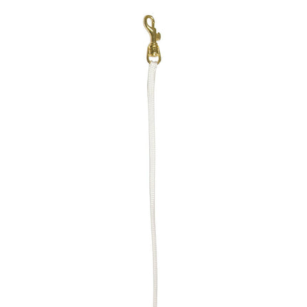 Show Tech Nylon Lead With Gold Hook 0.7x84cm - professional dog lead, white with a gold clip..