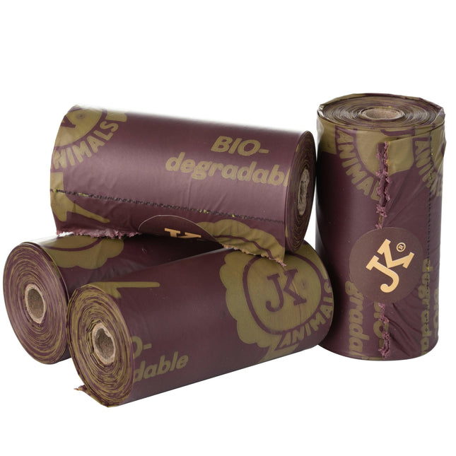 JK Animals BIO - Degradable Poop Bags 1 roll (15 pcs) - Biodegradable Dog Waste Bags.