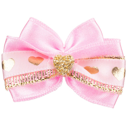 Blovi Bow Glamour bow with golden hearts.