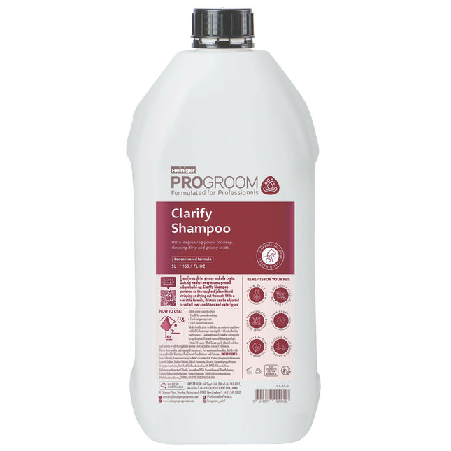 ProGroom Clarify Shampoo - deep cleansing and degreasing shampoo for dogs and cats, concentrate 1:10.