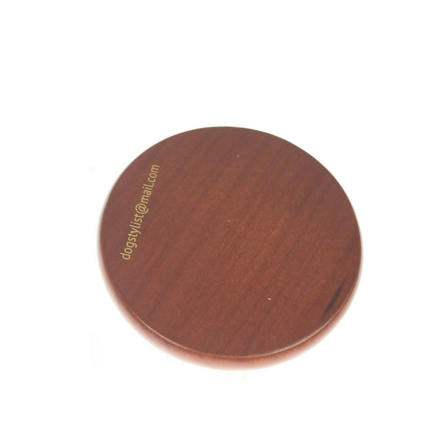 P&W Dog Stylist Brush - round wooden brush with natural bristles and metal pins.