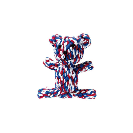 Flamingo Rope Bear - cotton rope chew toy for dogs - red.