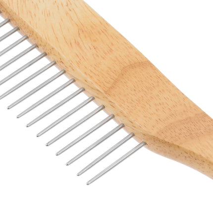 Miranda Wooden Handle Comb with Teeth.