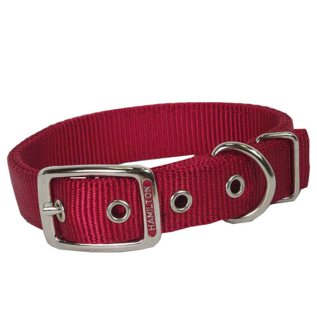 Hamilton Double Thick Dog Collar - strong, nylon dog collar - Length: 65cm.