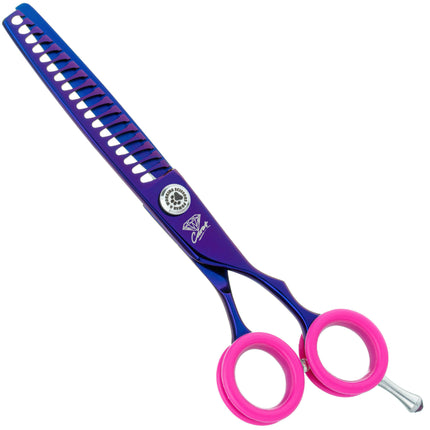 P&W Carat Chunker Scissors - Single-sided thinning shears, 18 teeth.