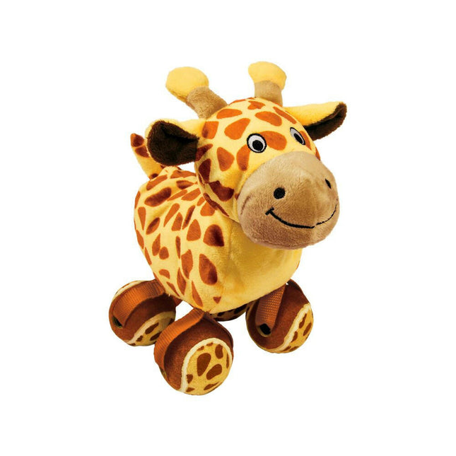 KONG TenniShoes Giraffe - plush toy for dogs with balls, giraffe with squeakers.