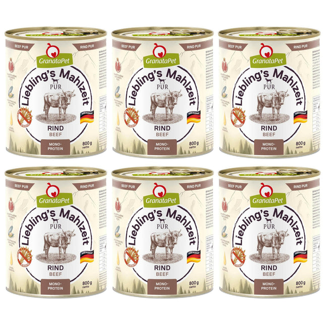 GranataPet Beef Pur - monoprotein grain-free wet food for dogs, beef.