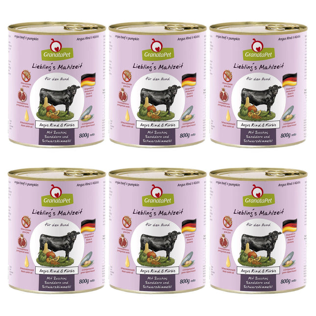 GranataPet Angus Beef & Pumpkin - single protein grain-free wet food for dogs, beef and pumpkin.