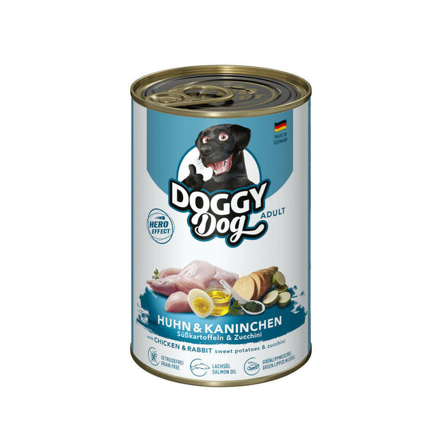 Doggy Dog Chicken & Rabbit - grain-free wet dog food with chicken and rabbit.