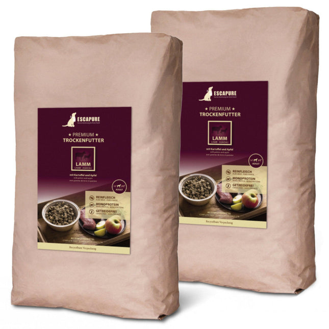 Escapure Premium Lamb - high-quality dog food, oven-baked lamb.