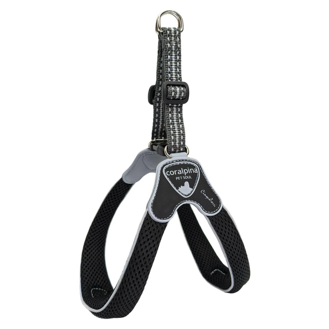 Coralpina Cinquetorri Harness Dark - lightweight mesh harness for small and medium dogs.