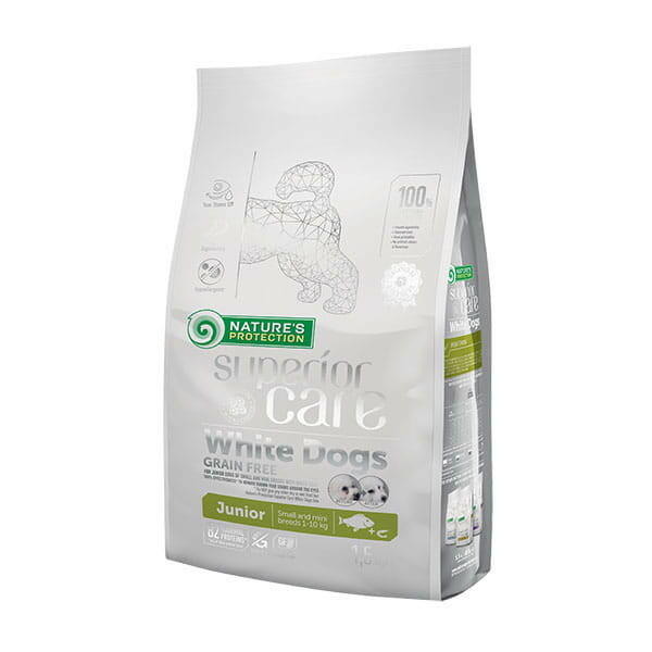 Nature’s Protection Superior Care Dogs Junior Fish - food for small breed puppies, with fish.