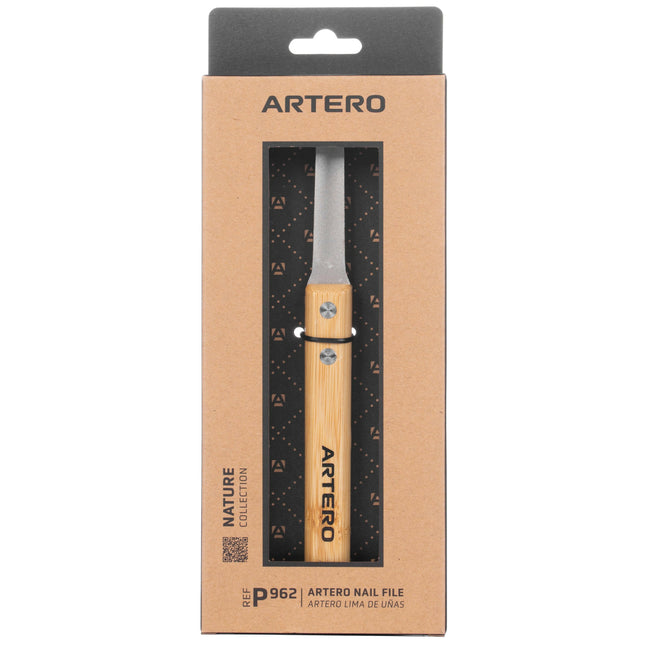 Artero Nature Nail File - double-sided nail file for dogs, cats, and rabbits, with a bamboo handle.
