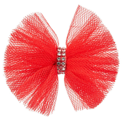 Blovi Bow tulle bow with rhinestones.