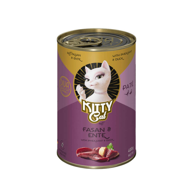 Kitty Cat Pheasant & Duck Pâté - Grain-Free Wet Food, Pâté for Cats, with Pheasant and Duck.