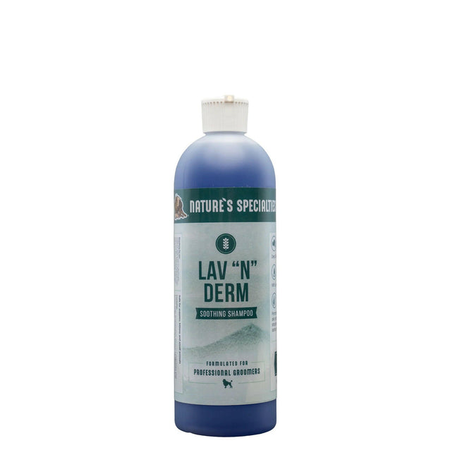 Nature's Specialties Lav - N - Derm Shampoo - Soothing Antibacterial Shampoo for Dogs and Cats, Concentrate 1:50.