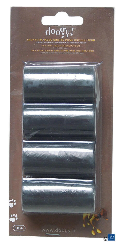 Chadog set of rolls (20 pieces) dog waste bags.