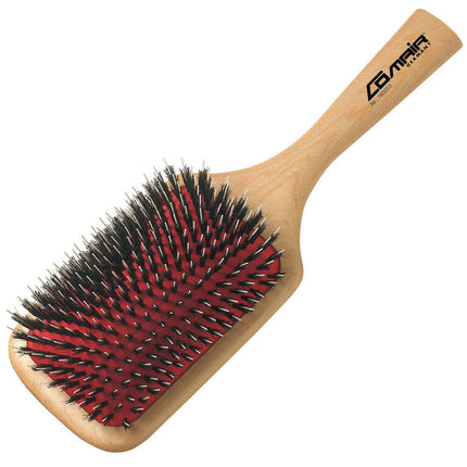 Comair Wooden Paddle Brush - large brush for normal and thicker hair, with natural bristles and nylon..